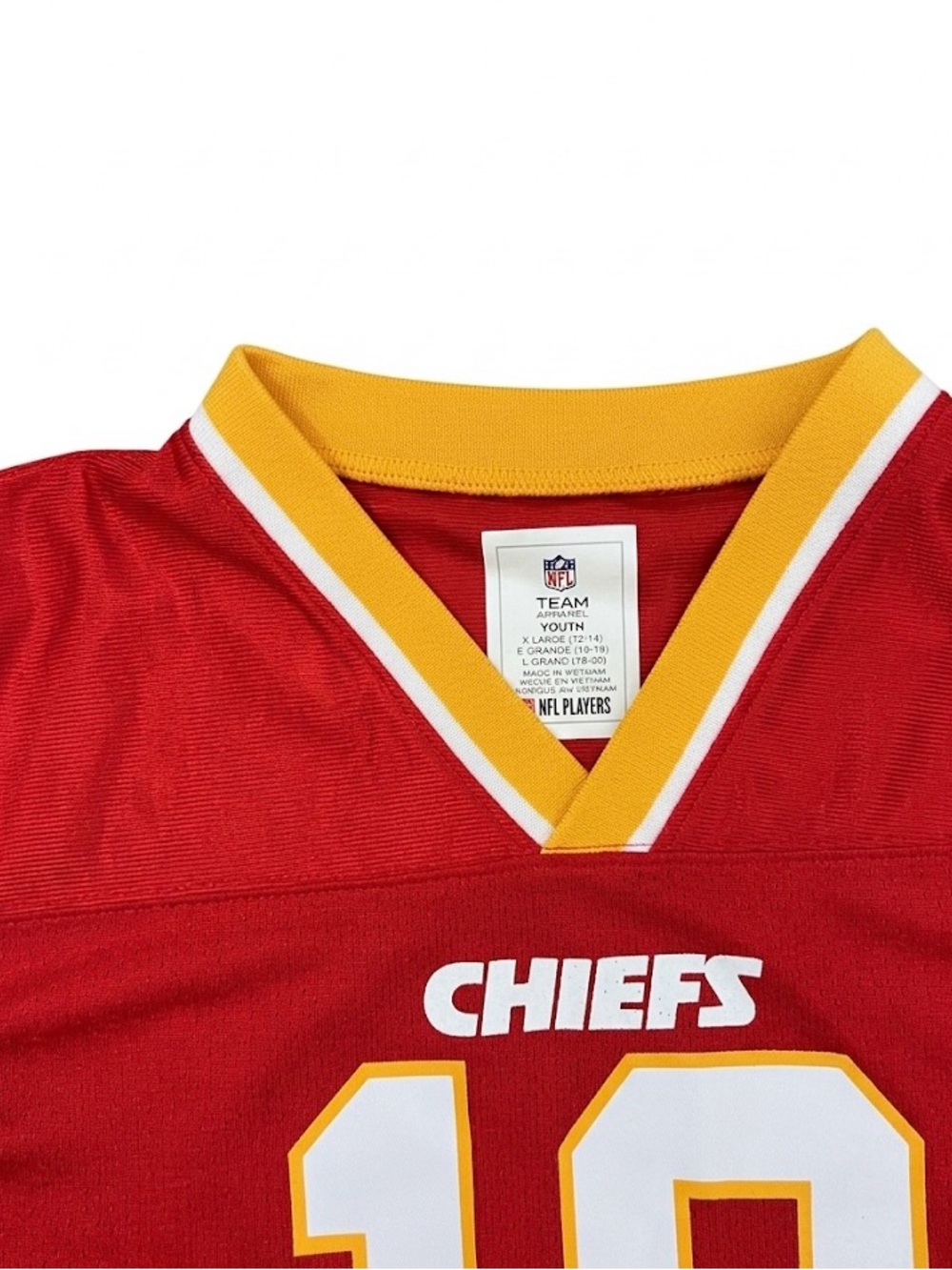 🔥 NFL KANSAS CITY CHIEFS TYREEK HILL # 10 JERSEY RED GOLD YOUTH SIZE XL 12 - 14 - Picture 4 of 4